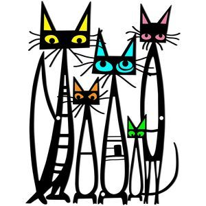 Cat Wall Art Decor Metal Iron Wall Sculptures Decor For Cats Lover 10.6 X 15.7💓